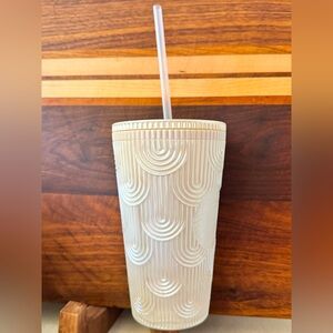 Starbucks 16 oz straw drink tumbler cup  NEW